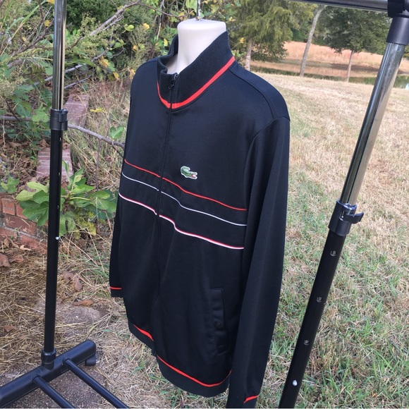 Lacoste Sport Mens Track Full ZIP Jacket Sz 7 - Picture 9 of 10